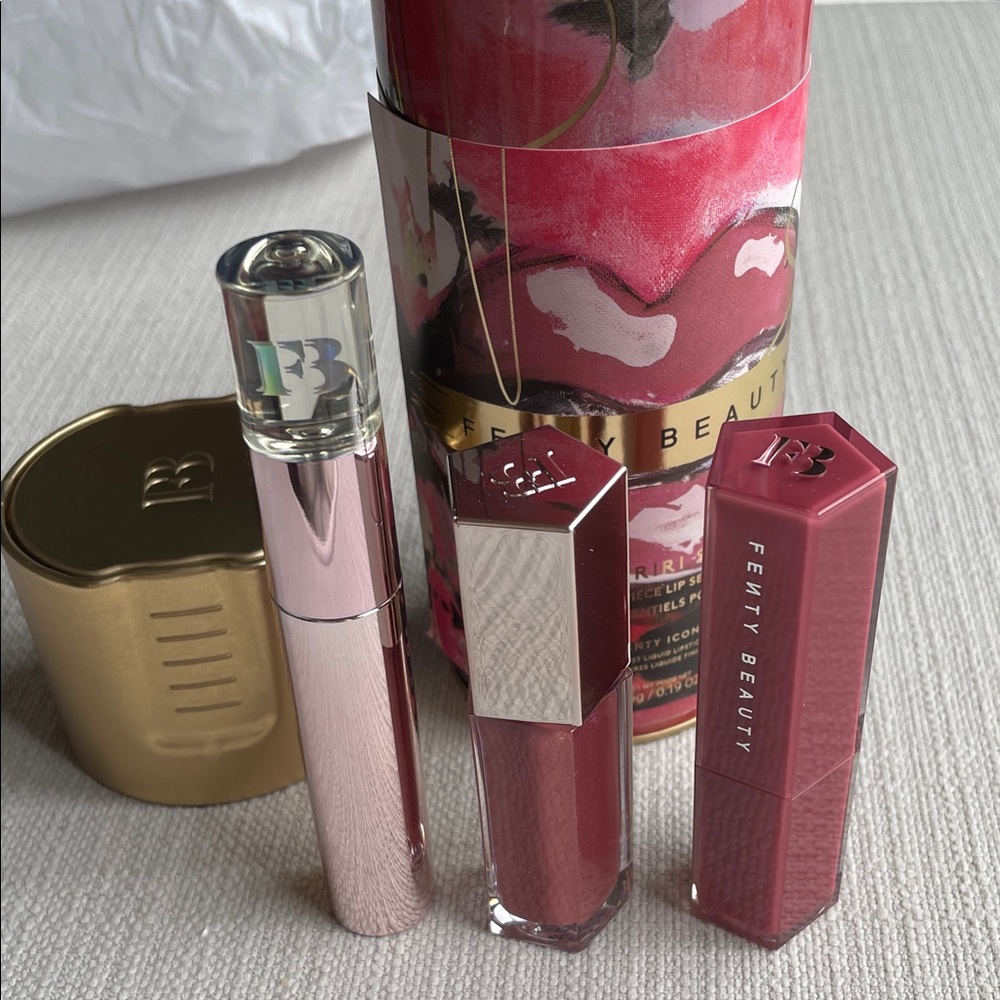 FENTY Beauty It`s Riri-szn Lip Set Gloss Bomb Icon Lipstick Gloss Stix - Picture 14 of 16